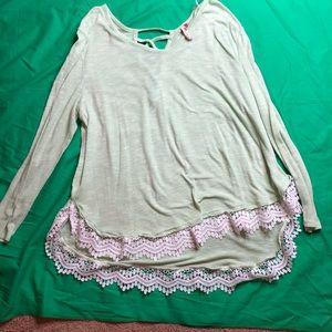 Green long sleeve top